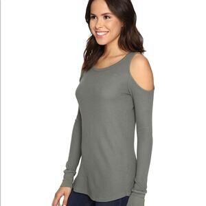 Splendid Women's Gray Thermal Cold Shoulder